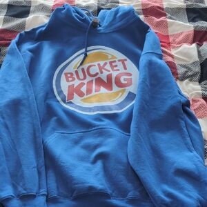 Gildan Blue Hoodie with Bucket King Logo